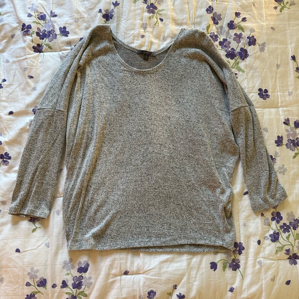 Gyft Extra Soft Gray 3/4 Sleeve Shirt